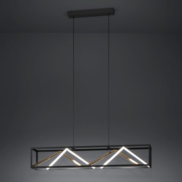 Eglo - LED Prigušivi luster na sajli LED/46W/230V 2700-6500K crno/zlatna + Daljinski upravljač