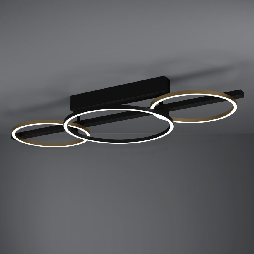 Eglo - LED Prigušivi nadgradni luster 2xLED/12,5W/230V + LED/15,5W 3000K crno