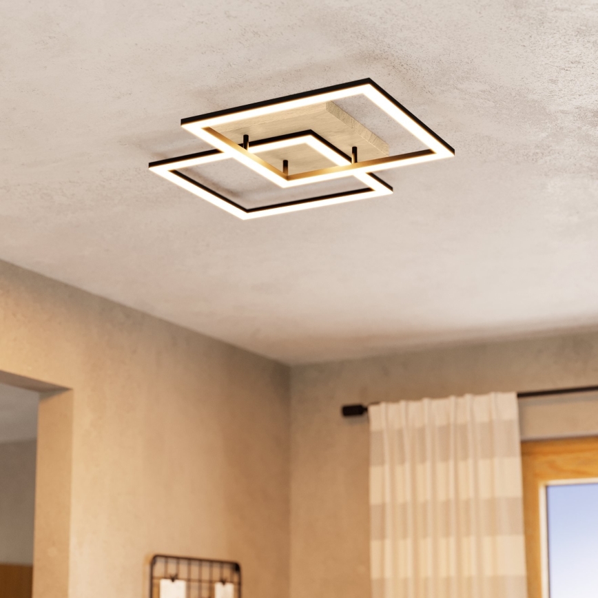 Eglo - LED Prigušivi nadgradni luster 4xLED/32W/230V 2700-6500K braon/crno