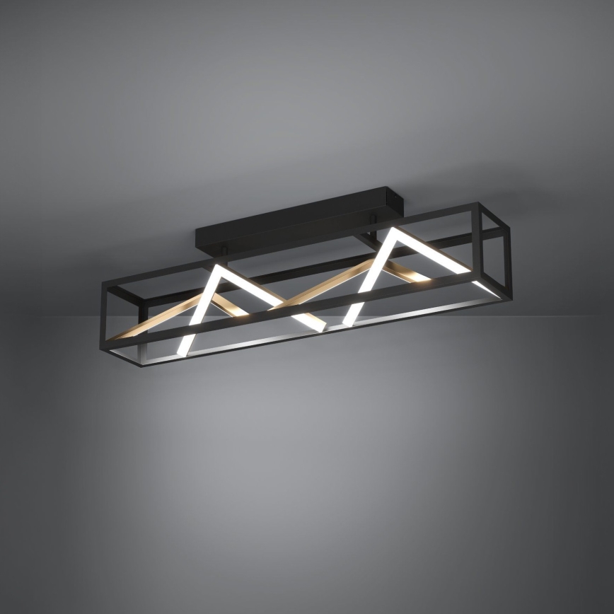 Eglo - LED Prigušivi nadgradni luster LED/45W/230V 2700-6500K crno/zlatna + Daljinski upravljač