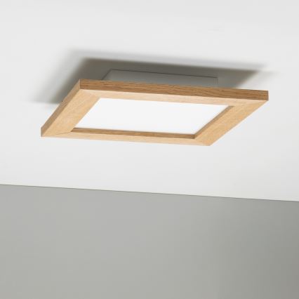 Eglo - LED Prigušivi nadgradni panel SALOBRENA 2 WOOD LED/16W/230V 4000K 34x34 cm braon