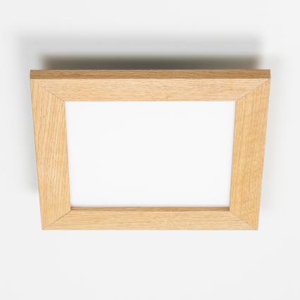Eglo - LED Prigušivi nadgradni panel SALOBRENA 2 WOOD LED/16W/230V 4000K 34x34 cm braon