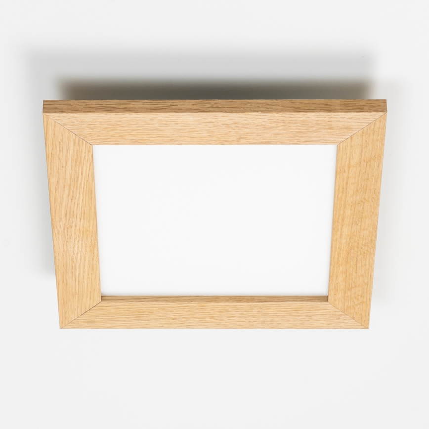 Eglo - LED Prigušivi nadgradni panel SALOBRENA 2 WOOD LED/16W/230V 4000K 34x34 cm braon