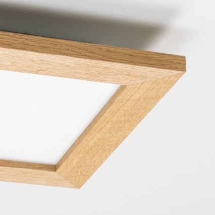 Eglo - LED Prigušivi nadgradni panel SALOBRENA 2 WOOD LED/16W/230V 4000K 34x34 cm braon