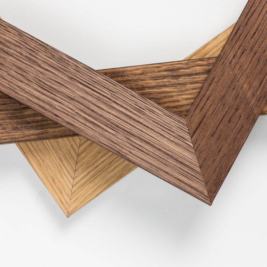 Eglo - LED Prigušivi nadgradni panel SALOBRENA 2 WOOD LED/25W/230V 4000K 49,5x49,5 cm braon