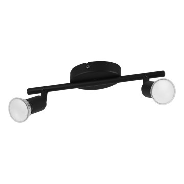 Eglo - LED Reflektorska lampa 2xGU10/2,8W/230V 3000K crno
