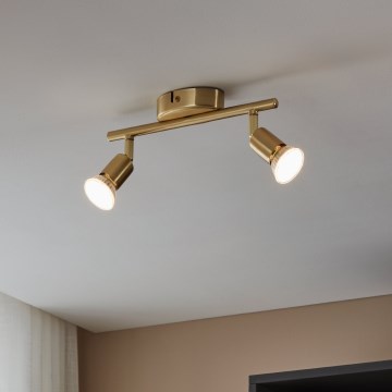 Eglo - LED Reflektorska lampa 2xGU10/2,8W/230V 3000K zlatna