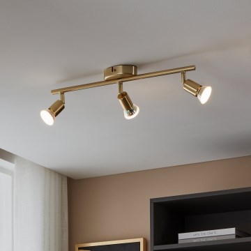 Eglo - LED Reflektorska lampa 3xGU10/2,8W/230V 3000K zlatna
