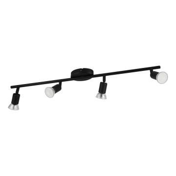 Eglo - LED Reflektorska lampa 4xGU10/2,8W/230V 3000K crno