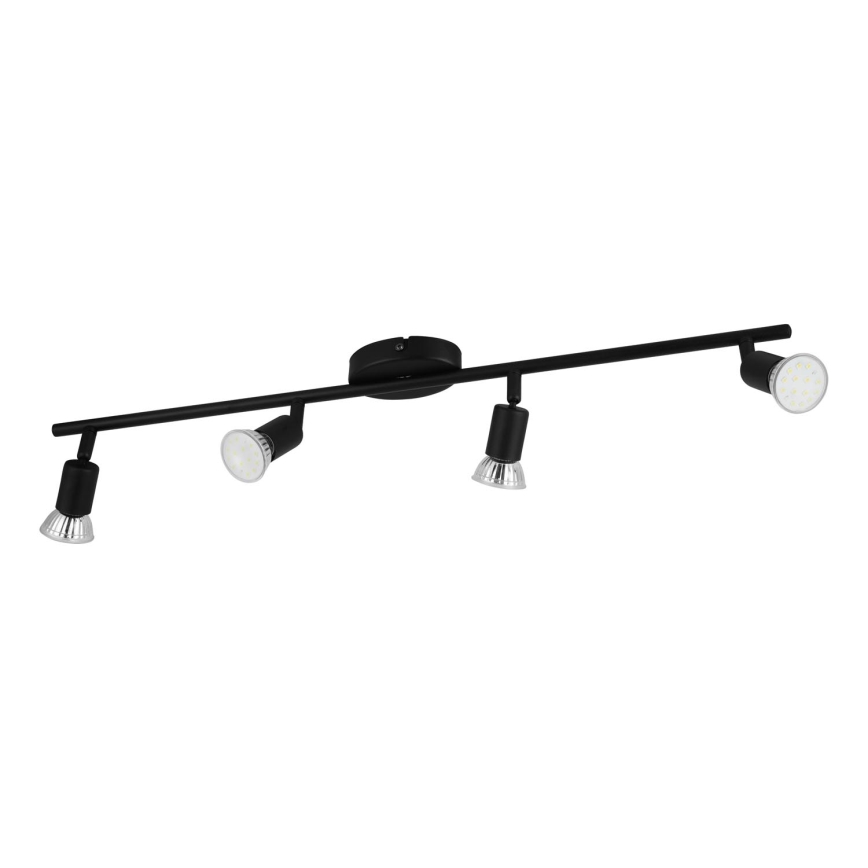 Eglo - LED Reflektorska lampa 4xGU10/2,8W/230V 3000K crno