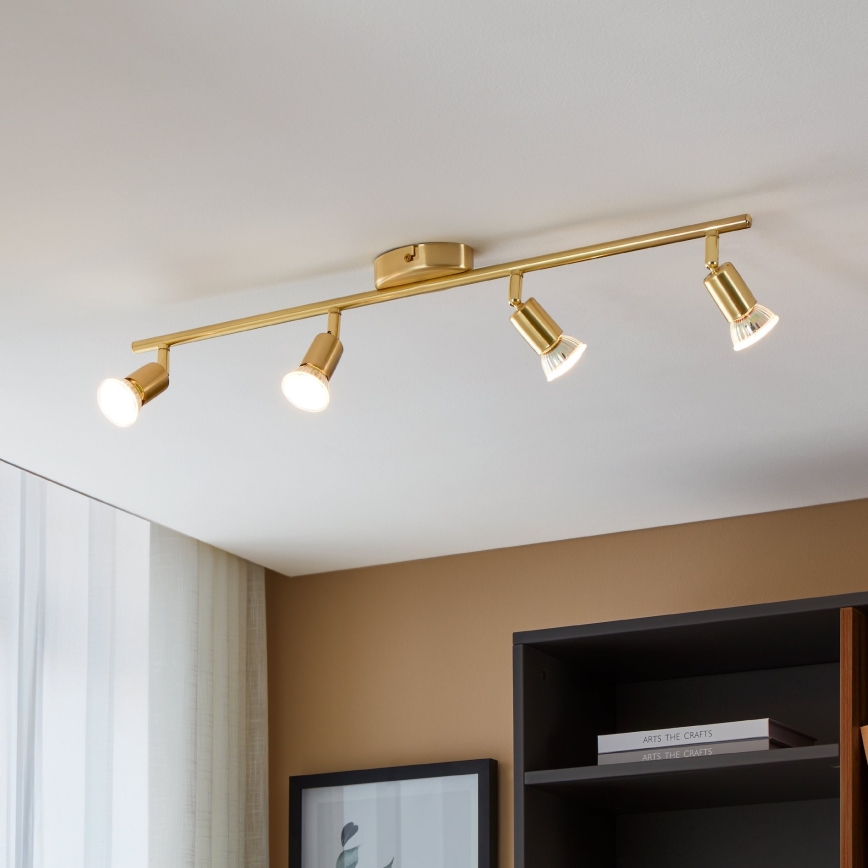 Eglo - LED Reflektorska lampa 4xGU10/2,8W/230V 3000K zlatna