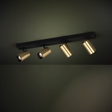 Eglo - LED Reflektorska lampa 4xGU10/4,5W/230V 3000K crno/zlatna