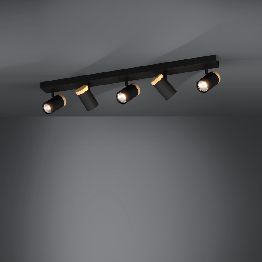 Eglo - LED Reflektorska lampa 5xGU10/4,5W/230V 3000K crno/braon
