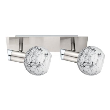 Eglo - LED Reflektorska lampa MY CHOICE 2xE14/4W/230V krom/bela/crno
