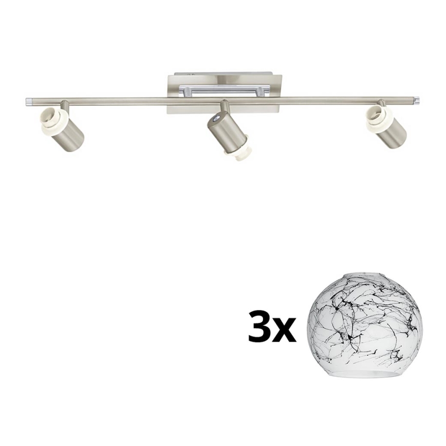 Eglo - LED Reflektorska lampa MY CHOICE 3xE14/40W/230V krom/bela/crno