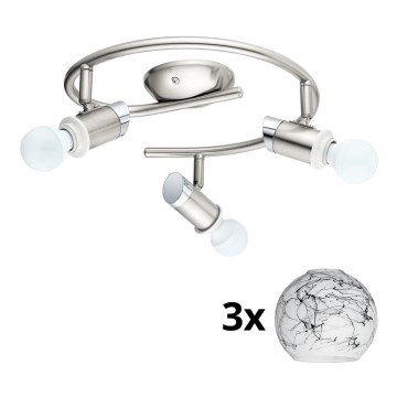 Eglo - LED Reflektorska lampa MY CHOICE 3xE14/4W/230V  krom/bela/crno