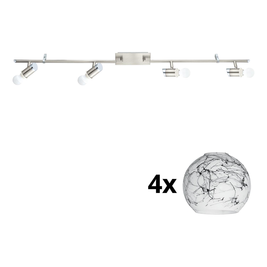 Eglo - LED Reflektorska lampa MY CHOICE 4xE14/4W/230V  krom/bela/crno