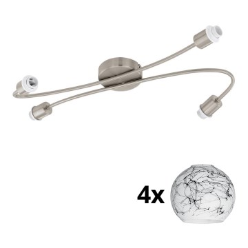Eglo - LED Reflektorska lampa MY CHOICE 4xE14/4W/230V krom/bela/crno