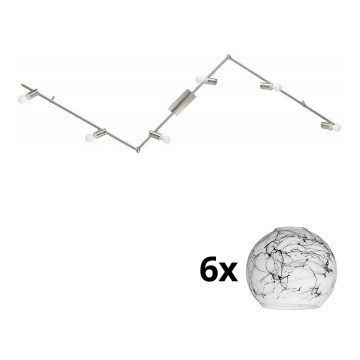Eglo - LED Reflektorska lampa MY CHOICE 6xE14/4W/230V krom/bela/crno