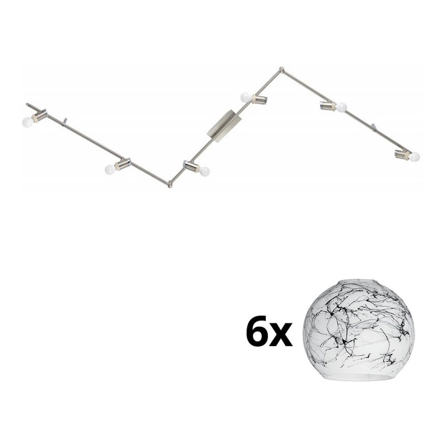 Eglo - LED Reflektorska lampa MY CHOICE 6xE14/4W/230V krom/bela/crno