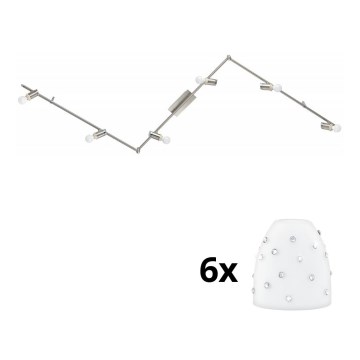 Eglo - LED Reflektorska lampa MY CHOICE 6xE14/4W/230V krom/bela