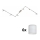 Eglo - LED Reflektorska lampa MY CHOICE 6xE14/4W/230V krom/bela