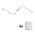 Eglo - LED Reflektorska lampa MY CHOICE 6xE14/4W/230V krom/bela