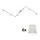 Eglo - LED Reflektorska lampa MY CHOICE 6xE14/4W/230V krom/kremasta