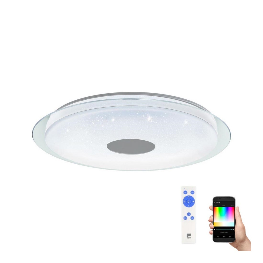 Eglo - LED RGB Prigušiva plafonjera LANCIANO-C LED/53W/230V + Daljinski upravljač