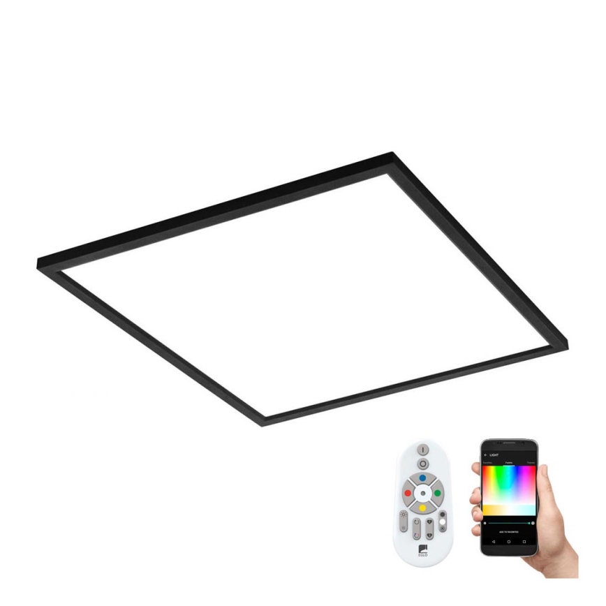 Eglo - LED RGB Prigušiva plafonjera SALOBRENA-C LED/30,5W/230V + Daljinski upravljač