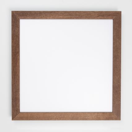 Eglo - LED RGB Prigušivi nadgradni panel SALOBRENA-C WOOD LED/30,5W/230V 2700-6500K 64x64 cm tamno braon + Daljinski upravljač