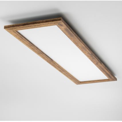 Eglo - LED RGBW Prigušivi nadgradni/ugradbeni panel SALOBRENA-C WOOD LED/34W/230V 2700-6500K 34x124 cm braon + Daljinski upravljač