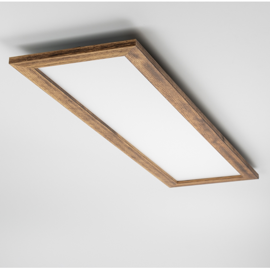 Eglo - LED RGBW Prigušivi nadgradni/ugradbeni panel SALOBRENA-C WOOD LED/34W/230V 2700-6500K 34x124 cm braon + Daljinski upravljač