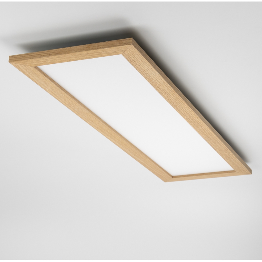 Eglo - LED RGBW Prigušivi nadgradni/ugradbeni panel SALOBRENA-C WOOD LED/34W/230V 2700-6500K 34x124 cm braon + Daljinski upravljač