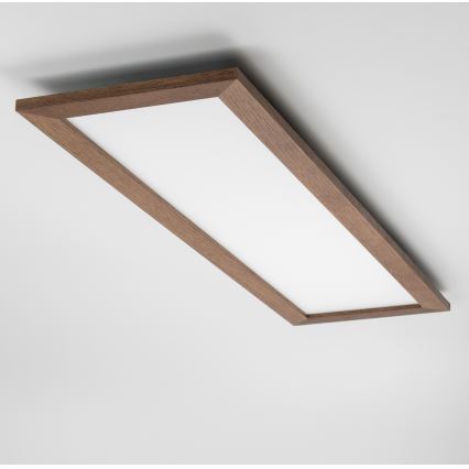 Eglo - LED RGBW Prigušivi nadgradni/ugradbeni panel SALOBRENA-C WOOD LED/34W/230V 2700-6500K 34x124 cm tamno braon + Daljinski upravljač