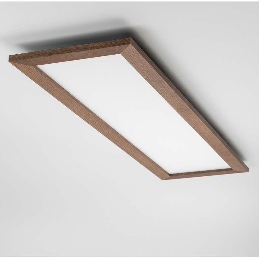 Eglo - LED RGBW Prigušivi nadgradni/ugradbeni panel SALOBRENA-C WOOD LED/34W/230V 2700-6500K 34x124 cm tamno braon + Daljinski upravljač