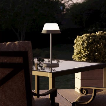 Eglo - LED RGBW Prigušiva dodirna vanjska lampa 2u1 LED/1,5W/5V 2600 mAh IP54 sivo