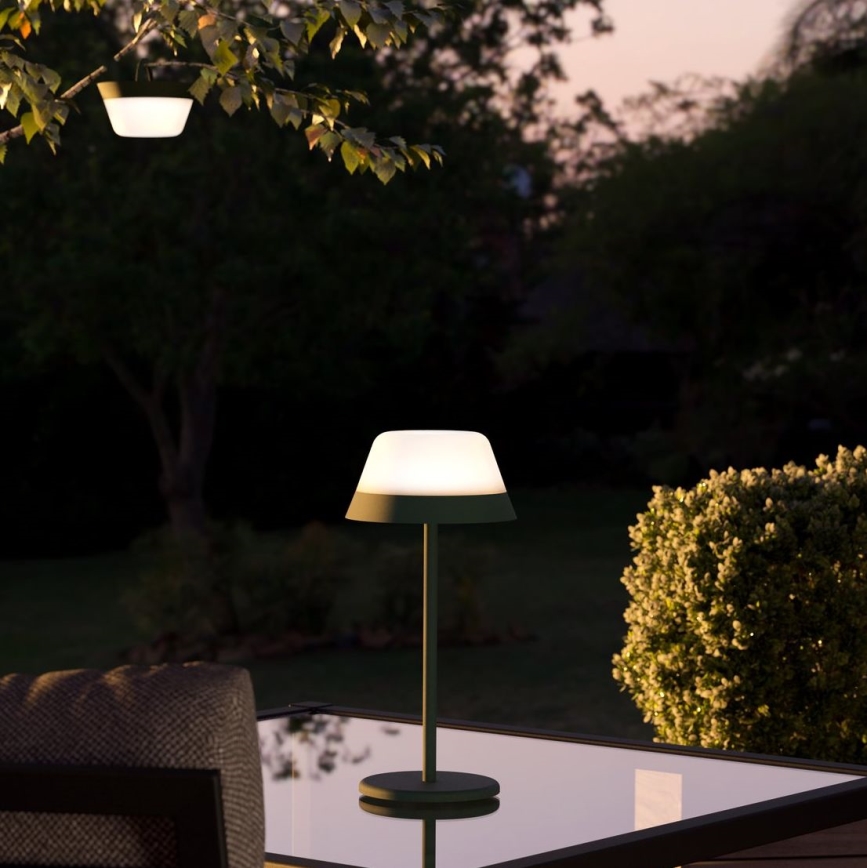 Eglo - LED RGBW Prigušiva dodirna vanjska lampa 2u1 LED/1,5W/5V 2600 mAh IP54 zelena
