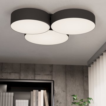 Eglo - LED RGBW Prigušiva plafonjera 3xLED/7,5W/230V 2700-6500K crno