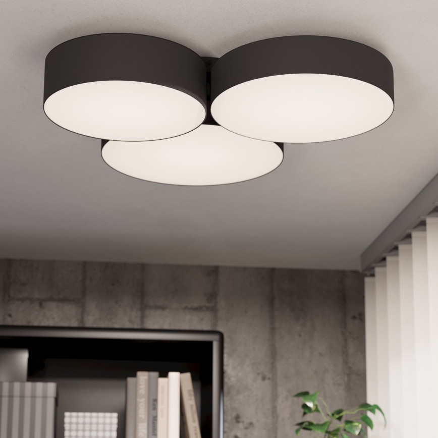 Eglo - LED RGBW Prigušiva plafonjera 3xLED/7,5W/230V 2700-6500K crno