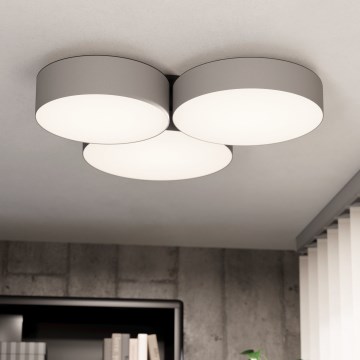 Eglo - LED RGBW Prigušiva plafonjera 3xLED/7,5W/230V 2700-6500K sivo