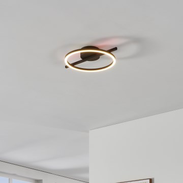 Eglo - LED RGBW Prigušiva plafonjera LED/17W/230V 2700-6500K crno + Daljinski upravljač