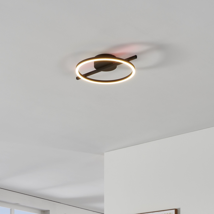 Eglo - LED RGBW Prigušiva plafonjera LED/17W/230V 2700-6500K crno + Daljinski upravljač