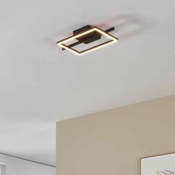Eglo - LED RGBW Prigušiva plafonjera LED/17W/230V 2700-6500K crno + Daljinski upravljač