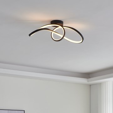 Eglo - LED RGBW Prigušiva plafonjera LED/22W/230V 2700-6500K crno