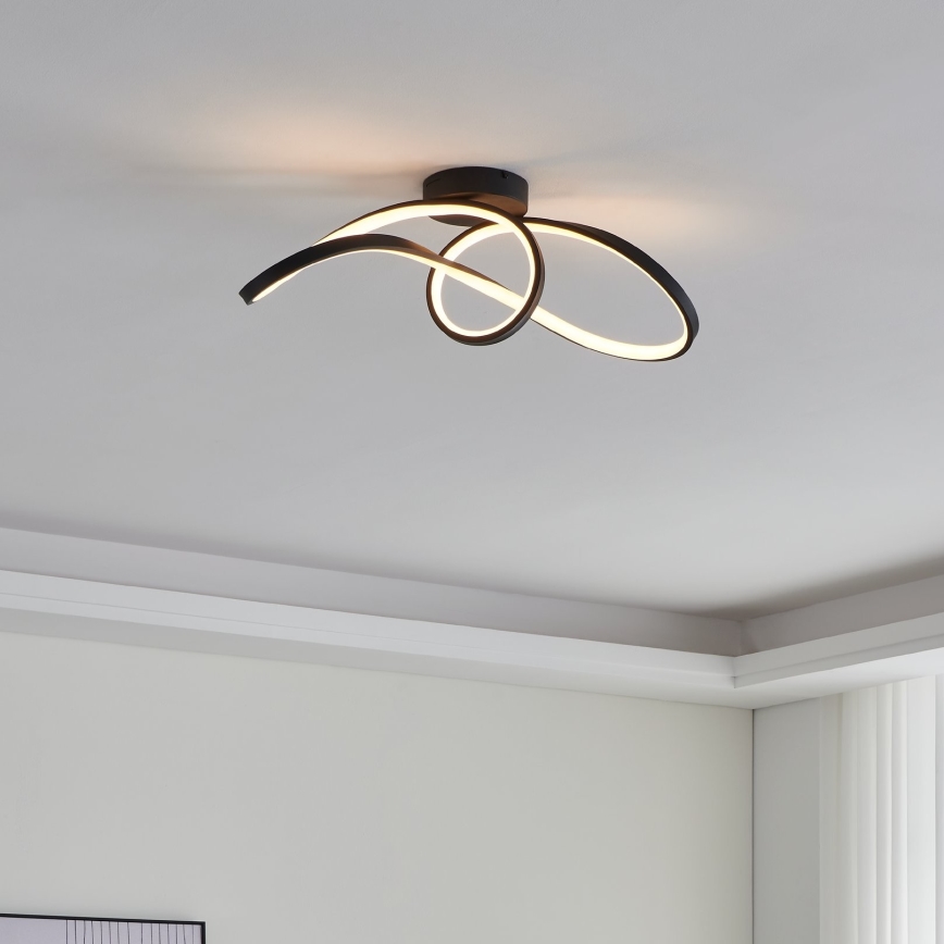 Eglo - LED RGBW Prigušiva plafonjera LED/22W/230V 2700-6500K crno