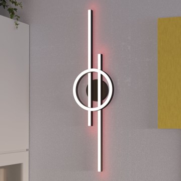 Eglo - LED RGBW Prigušiva plafonjera LED/23,5W/230V 2700-6500K crno + Daljinski upravljač