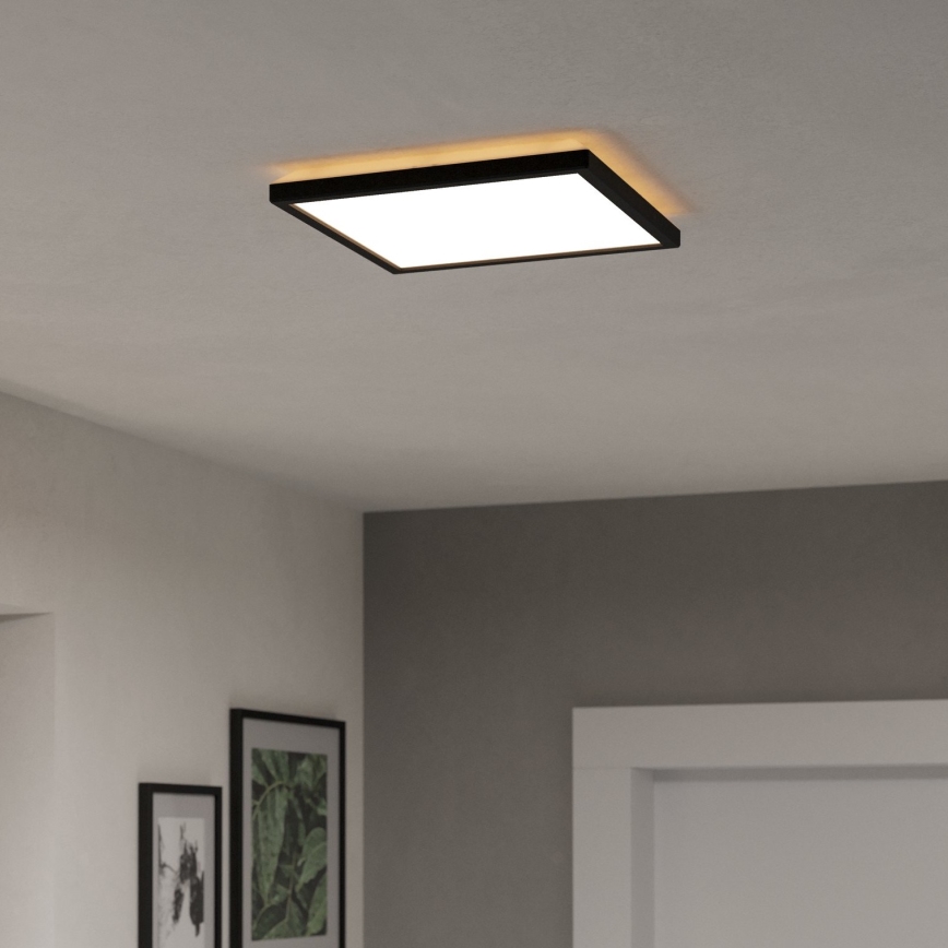 Eglo - LED RGBW Prigušiva plafonjera za kupatilo LED/13,4W/230V 2700-6500K 29x29 cm IP44 crno