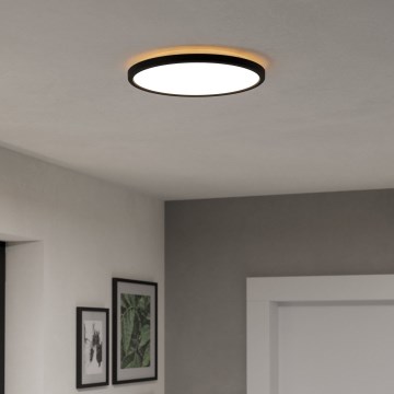 Eglo - LED RGBW Prigušiva plafonjera za kupatilo LED/13,9W/230V 2700-6500K pr. 30 cm IP44 crno ZigBee