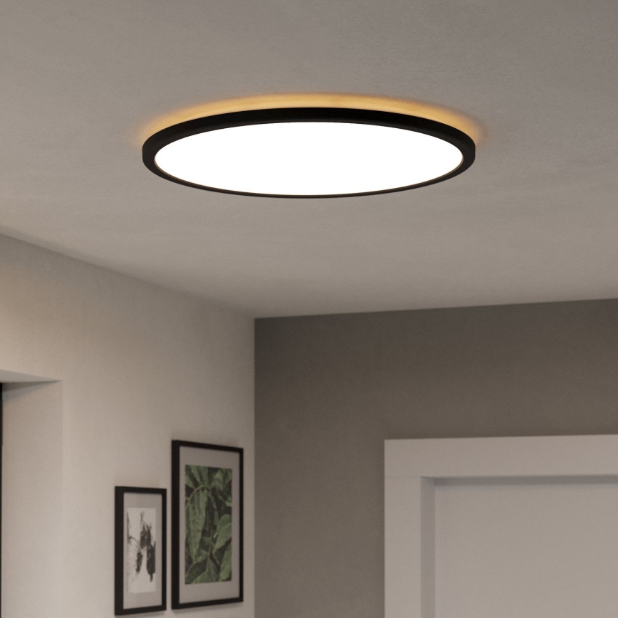 Eglo - LED RGBW Prigušiva plafonjera za kupatilo LED/16,8W/230V 2700-6500K pr. 50 cm IP44 crno ZigBee